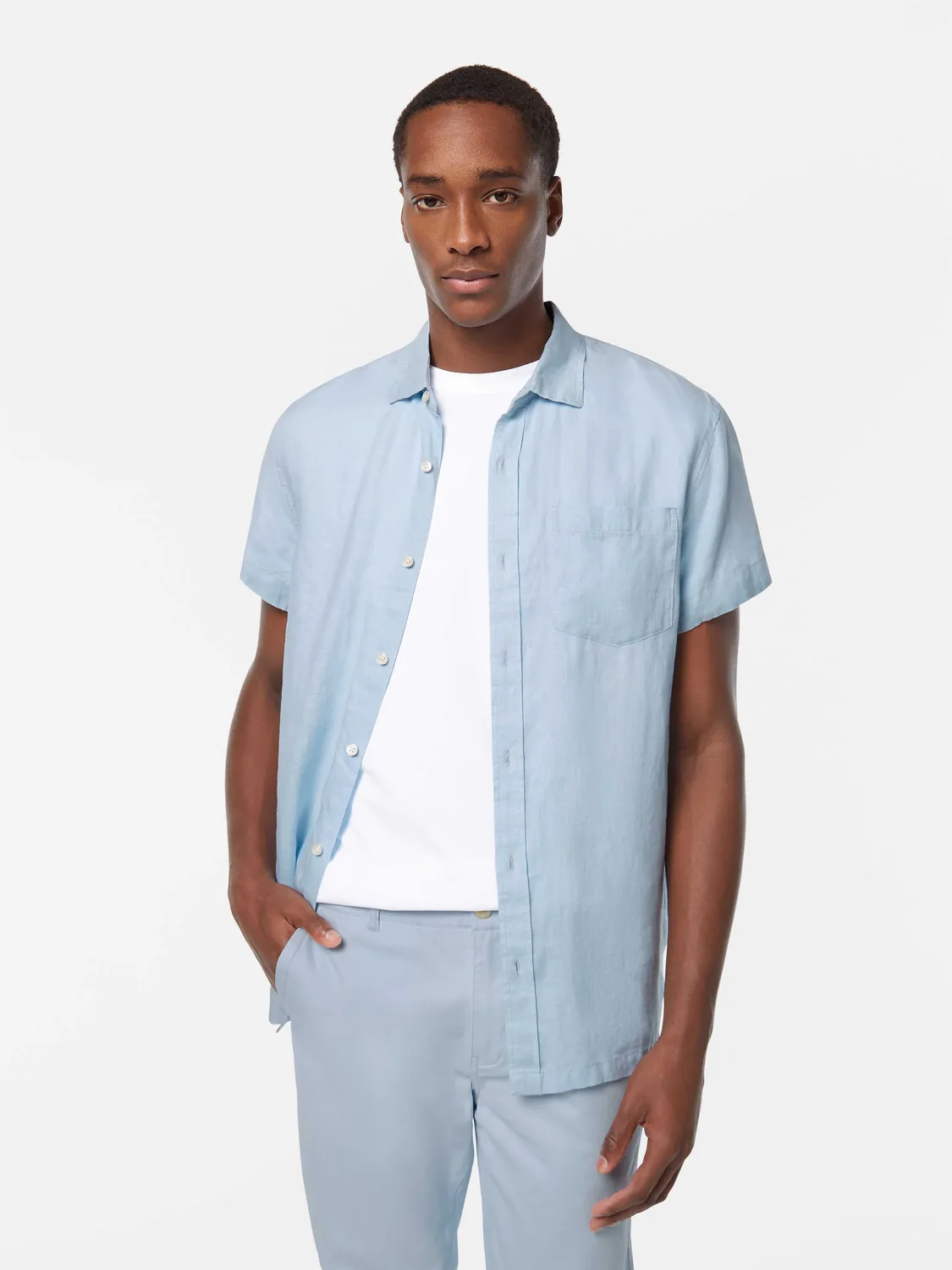 Short-sleeved linen shirt sold by Scotch & Soda