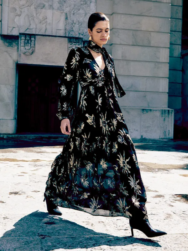 Lurex fil coupe maxi dress sold by Scotch & Soda