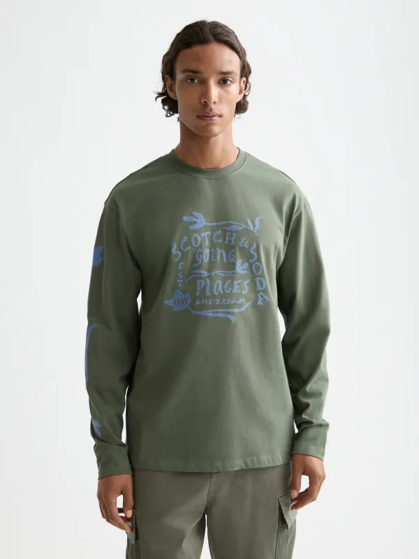 Long sleeved artwork t-shirt sold by Scotch & Soda
