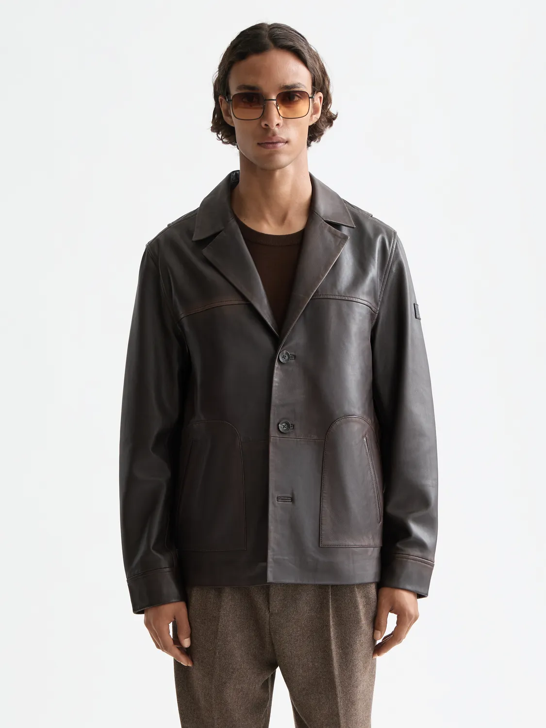 Leather blazer sold by Scotch & Soda