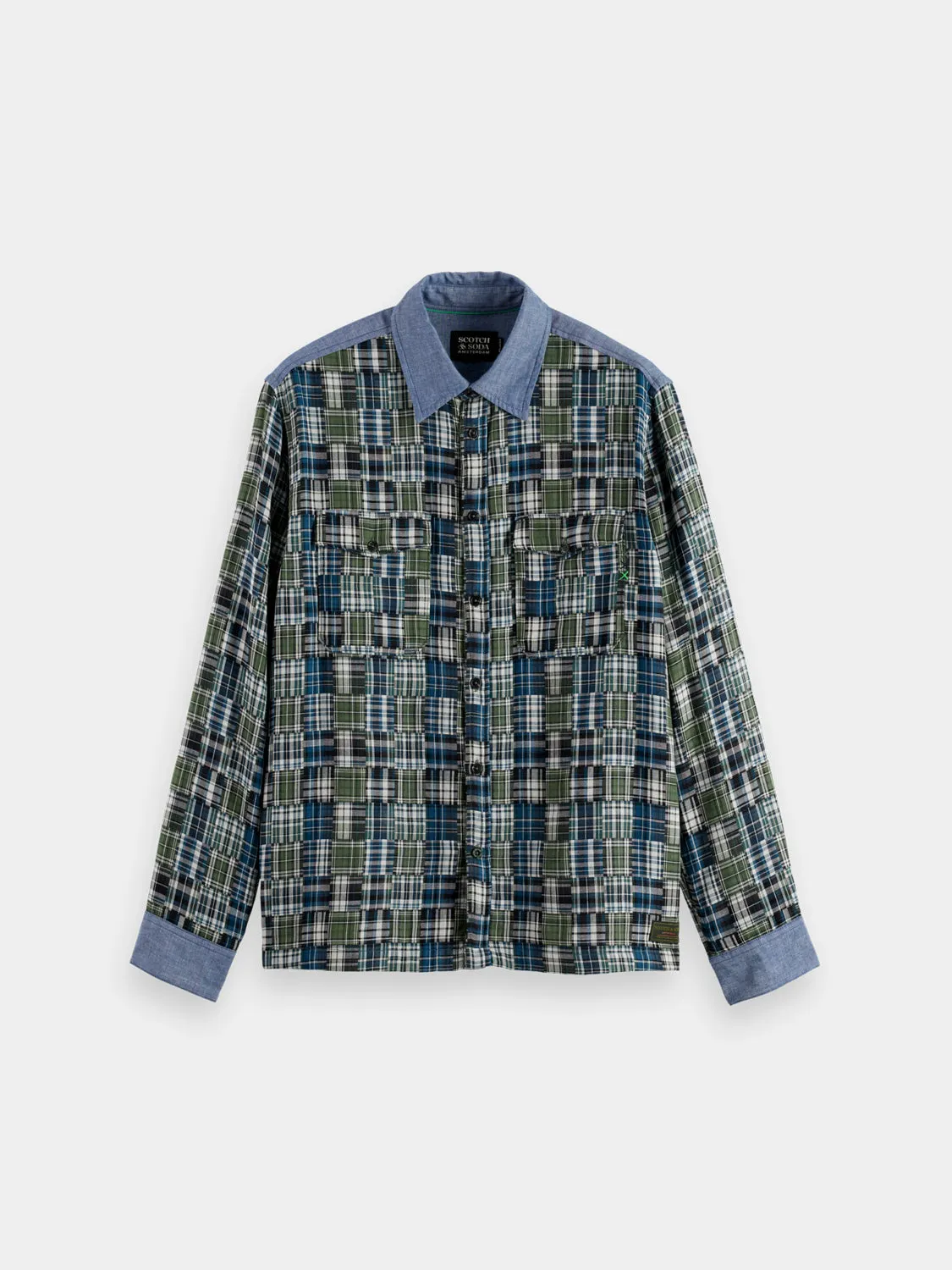 Patchwork flannel shirt sold by Scotch & Soda product image thumbnail 2