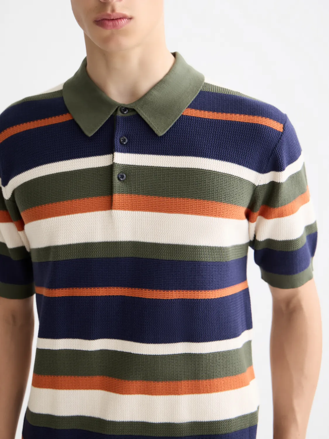 Knitted striped polo sold by Scotch & Soda product image thumbnail 5
