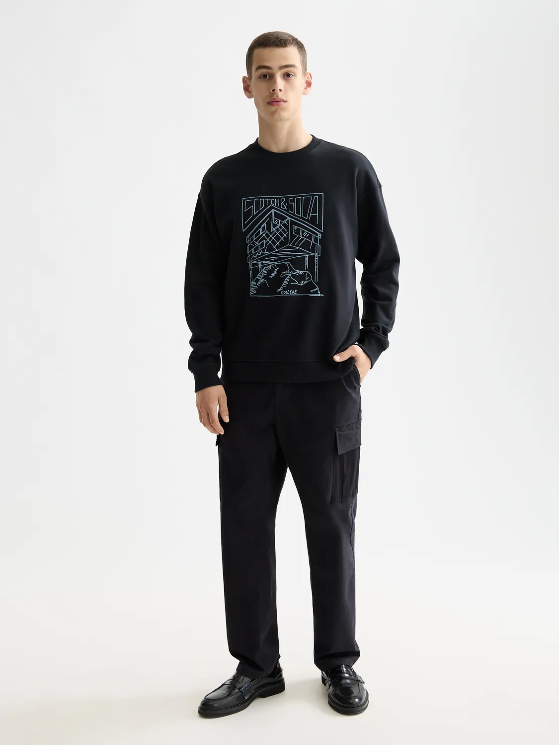Chest logo sweatshirt sold by Scotch & Soda product image thumbnail 4