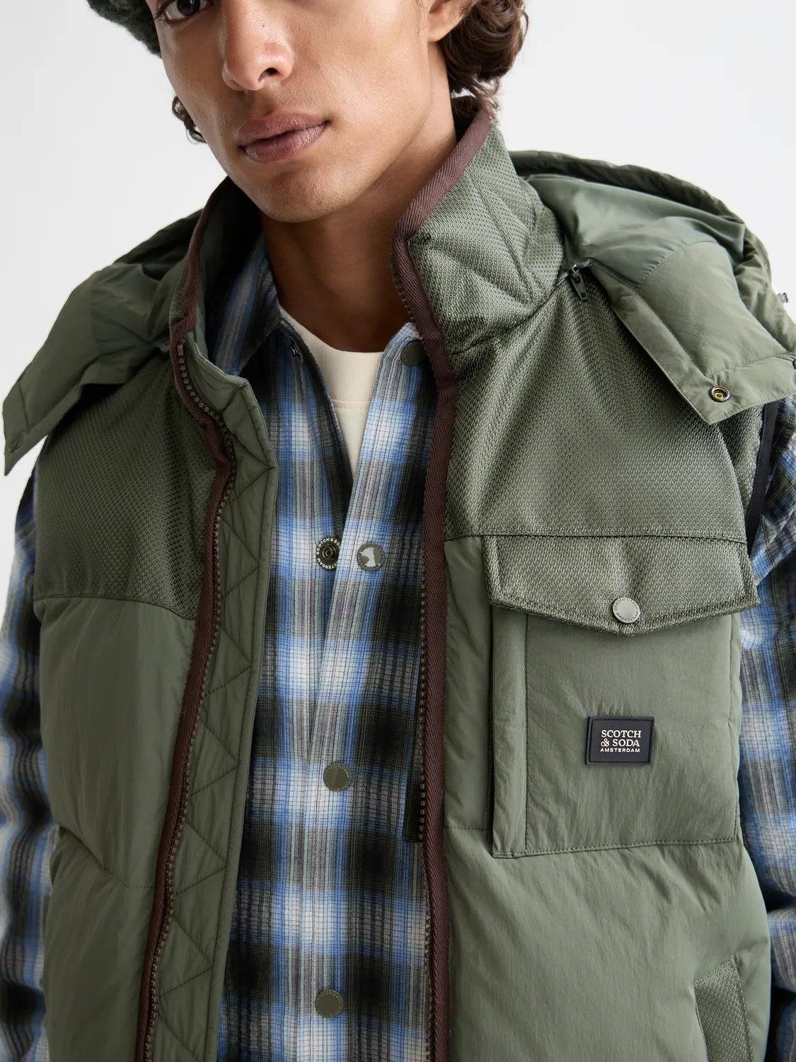 Hooded puffer vest sold by Scotch & Soda product image thumbnail 5
