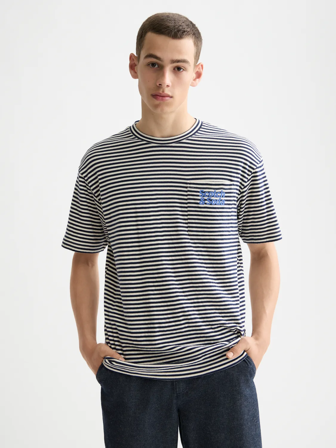 Double face pocket t-shirt sold by Scotch & Soda