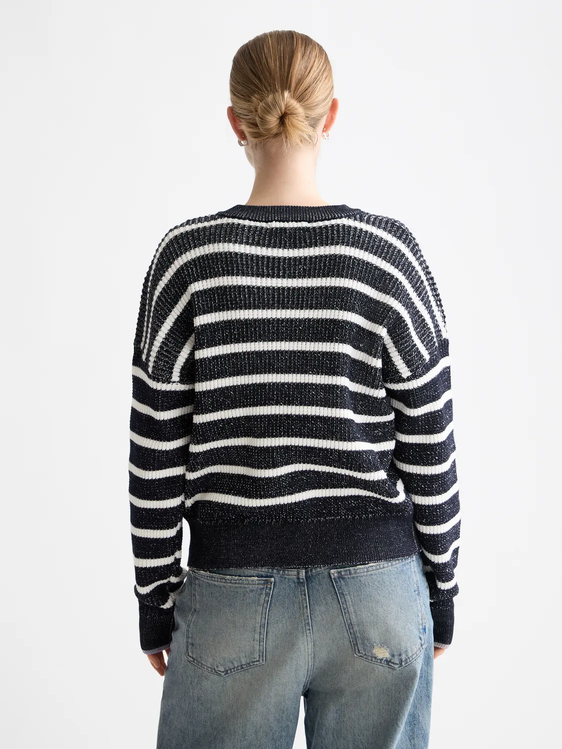 Stripe tie neck pullover sold by Scotch & Soda product image thumbnail 3