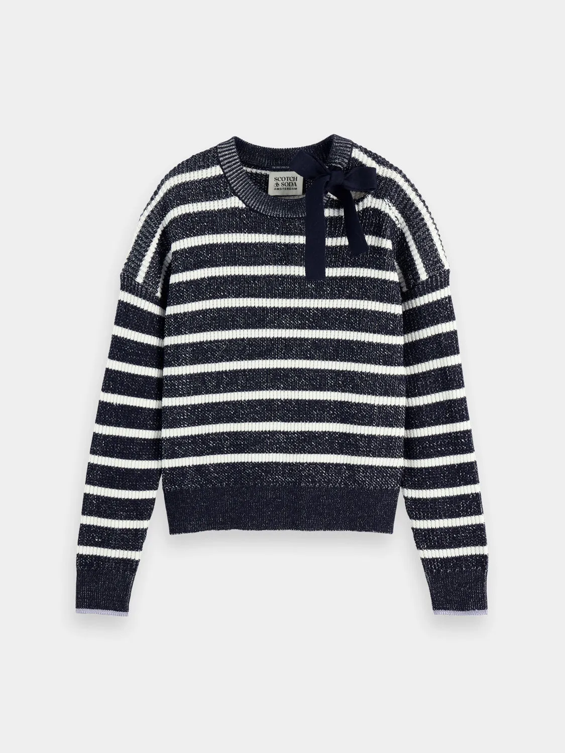 Stripe tie neck pullover sold by Scotch & Soda product image thumbnail 2
