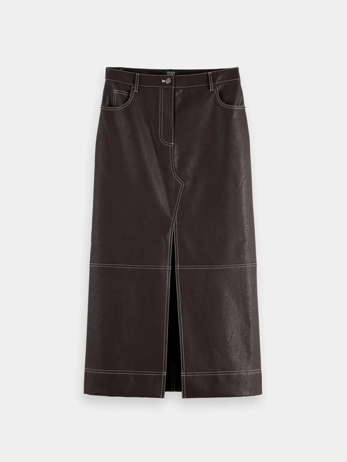 Faux leather midi skirt sold by Scotch & Soda product image thumbnail 2