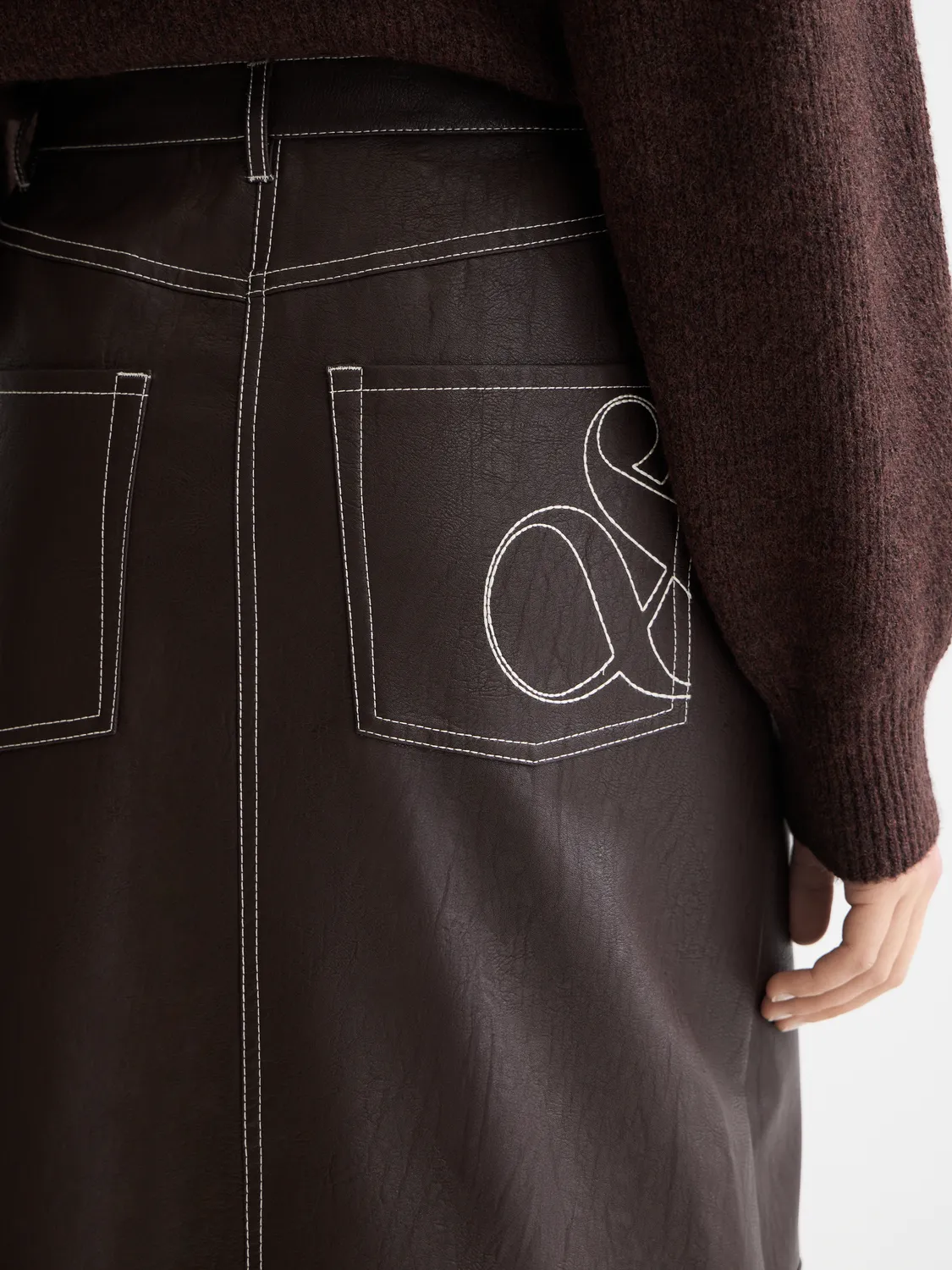 Faux leather midi skirt sold by Scotch & Soda product image thumbnail 5