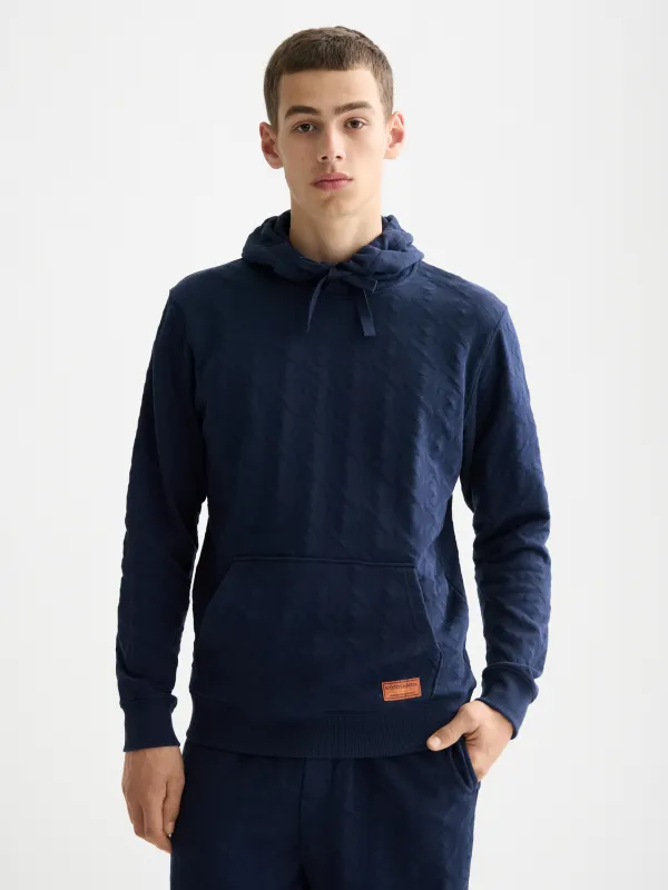 Jacquard terry hoodie made by Scotch & Soda