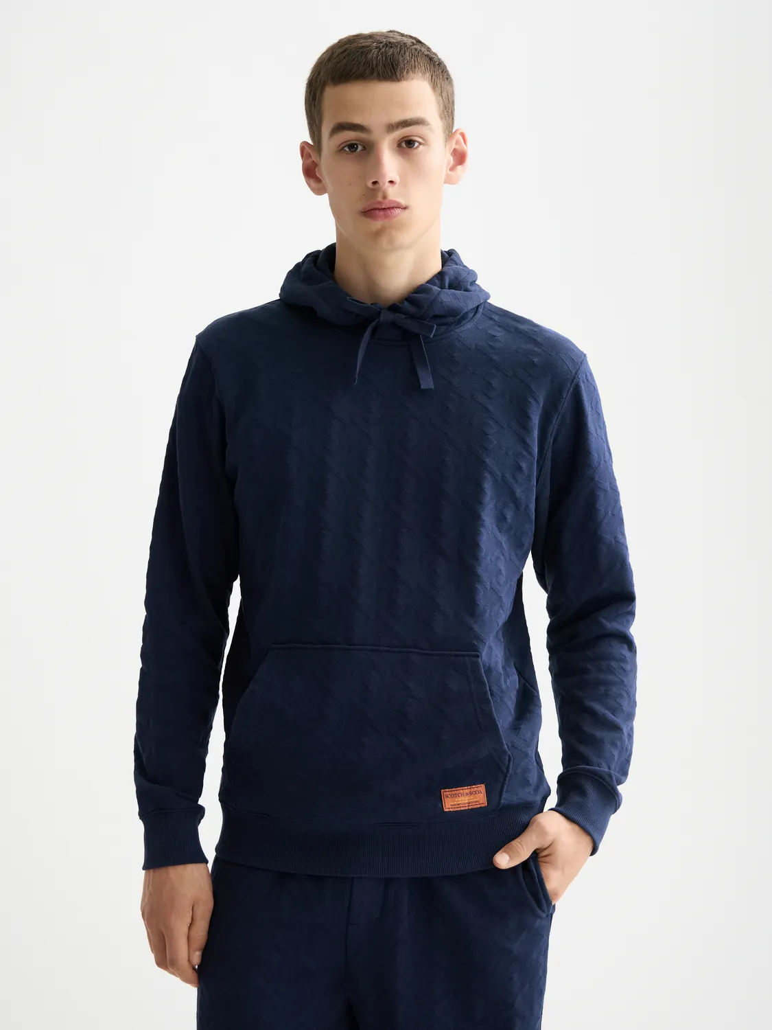 Jacquard terry hoodie sold by Scotch & Soda