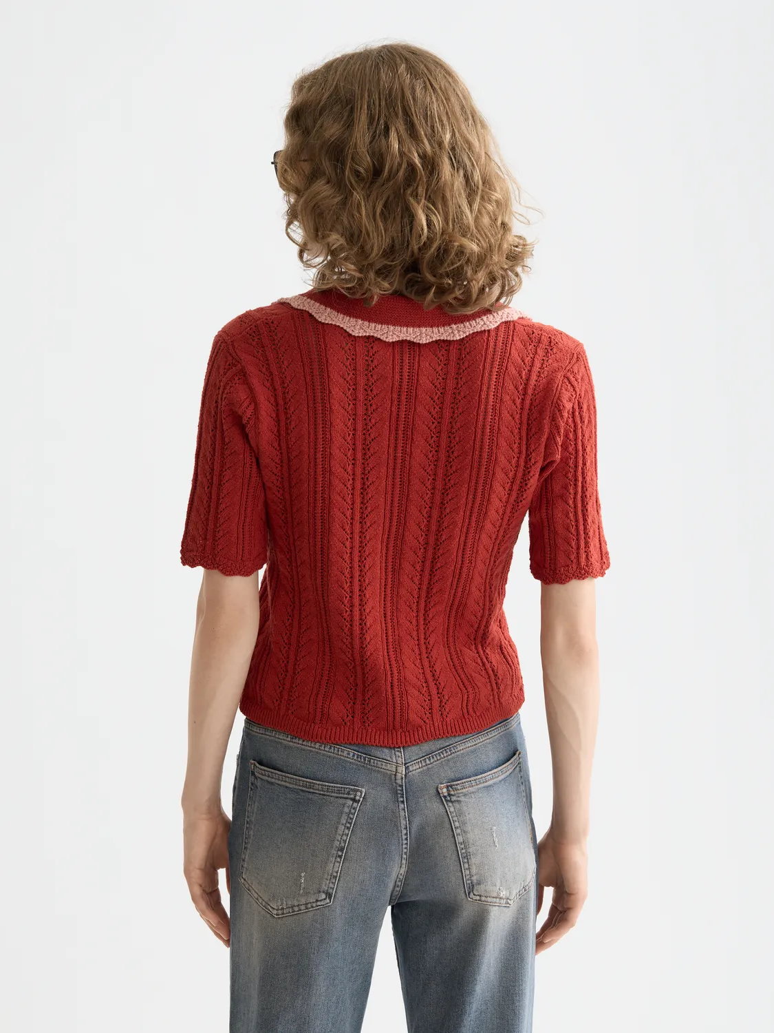 Pointelle collared polo sold by Scotch & Soda product image thumbnail 3