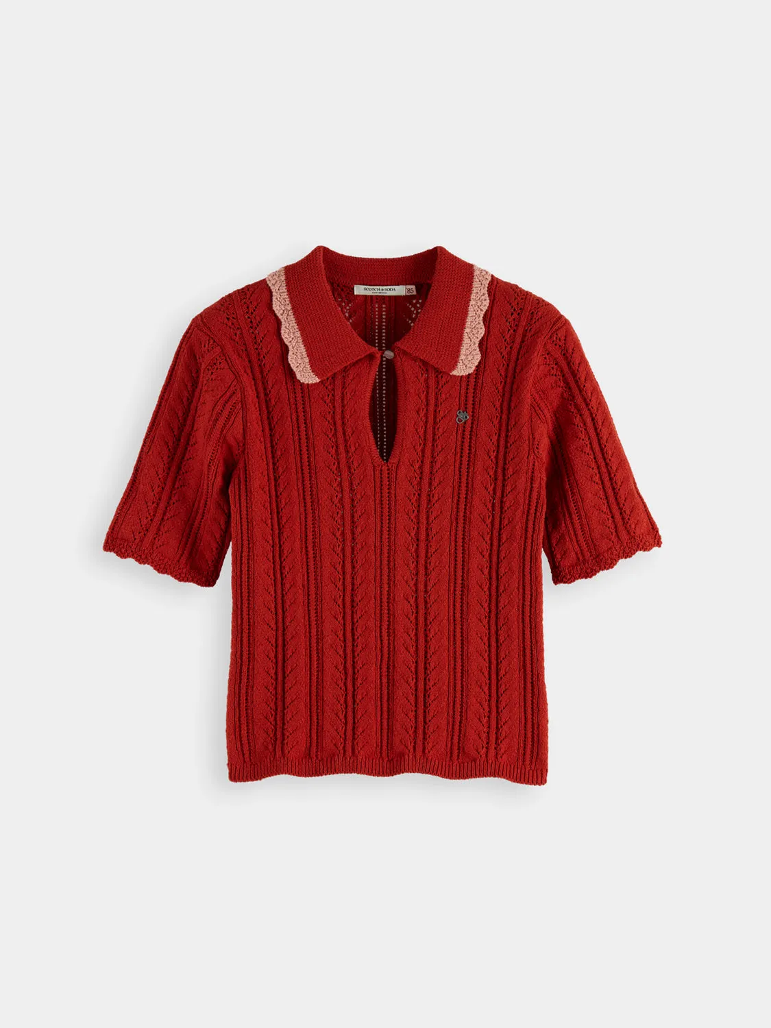 Pointelle collared polo sold by Scotch & Soda product image thumbnail 2