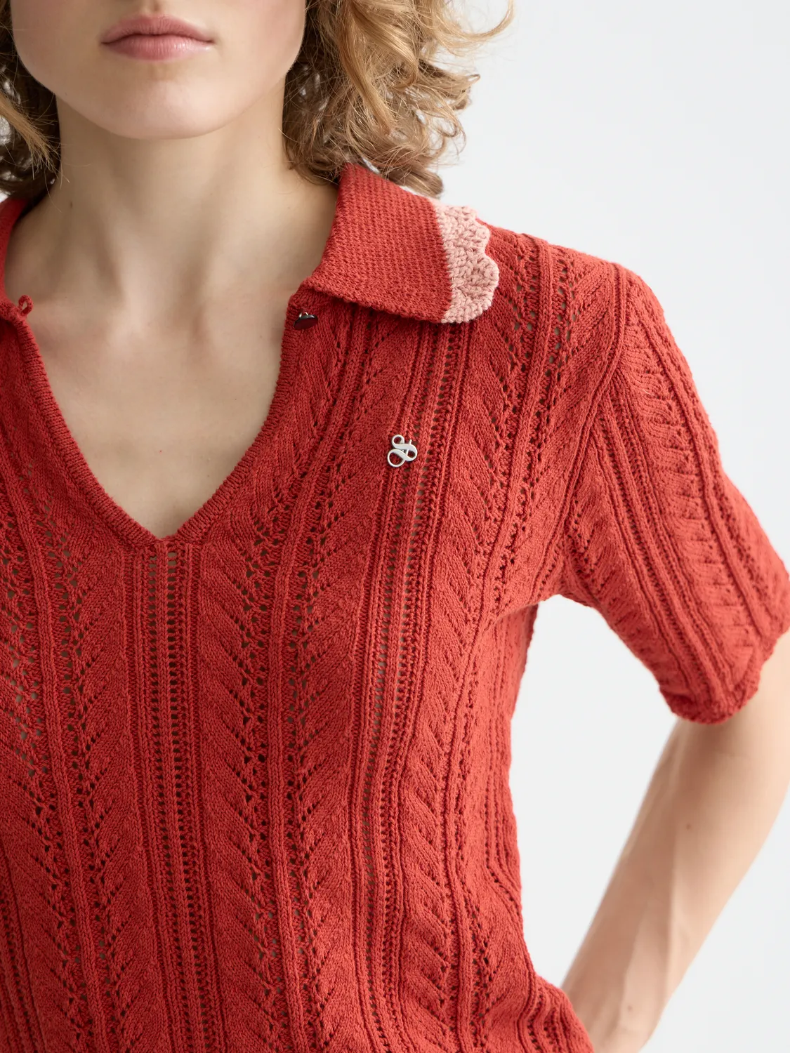 Pointelle collared polo sold by Scotch & Soda product image thumbnail 5