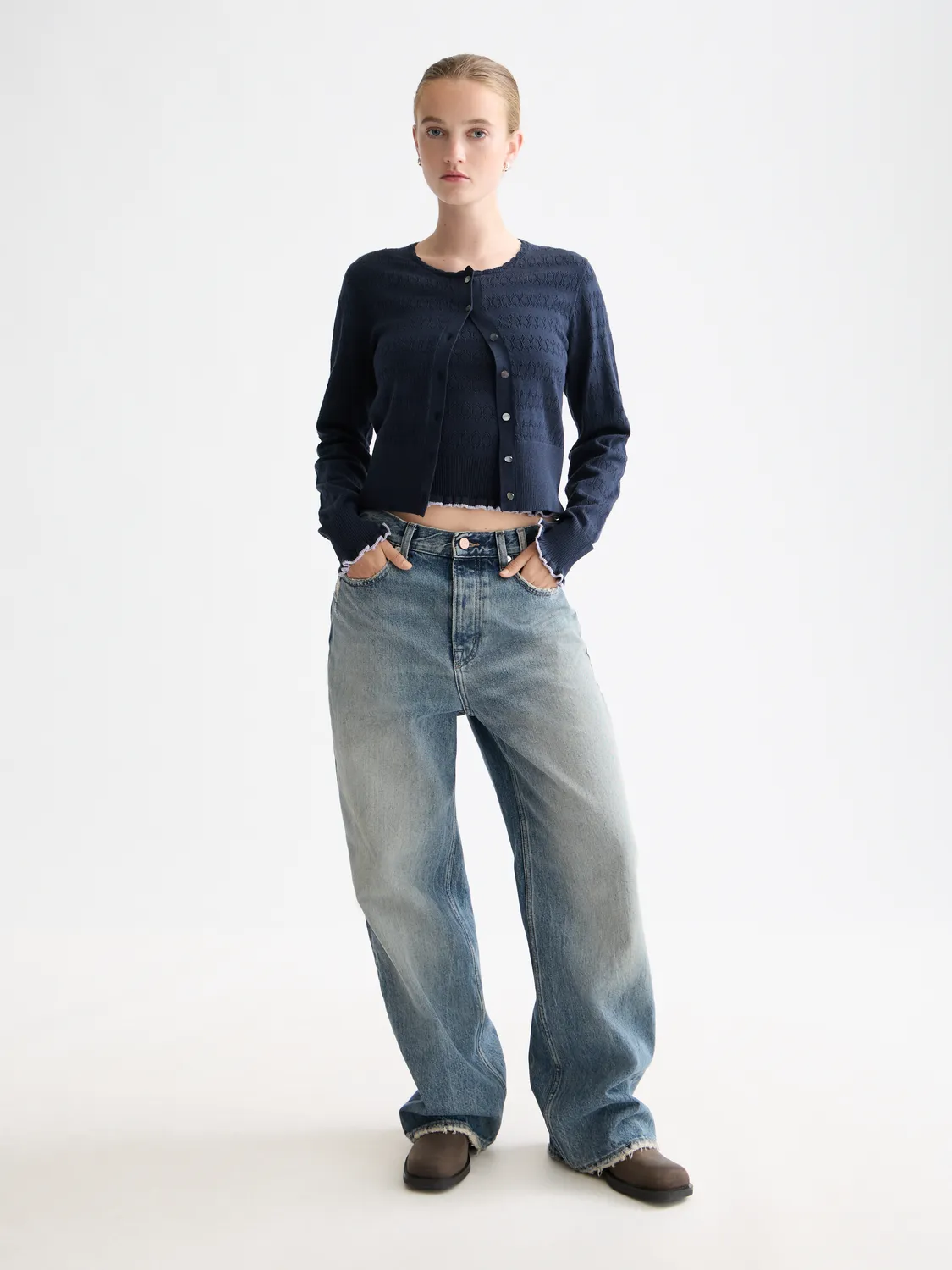 Pointelle knitted cardigan sold by Scotch & Soda product image thumbnail 4