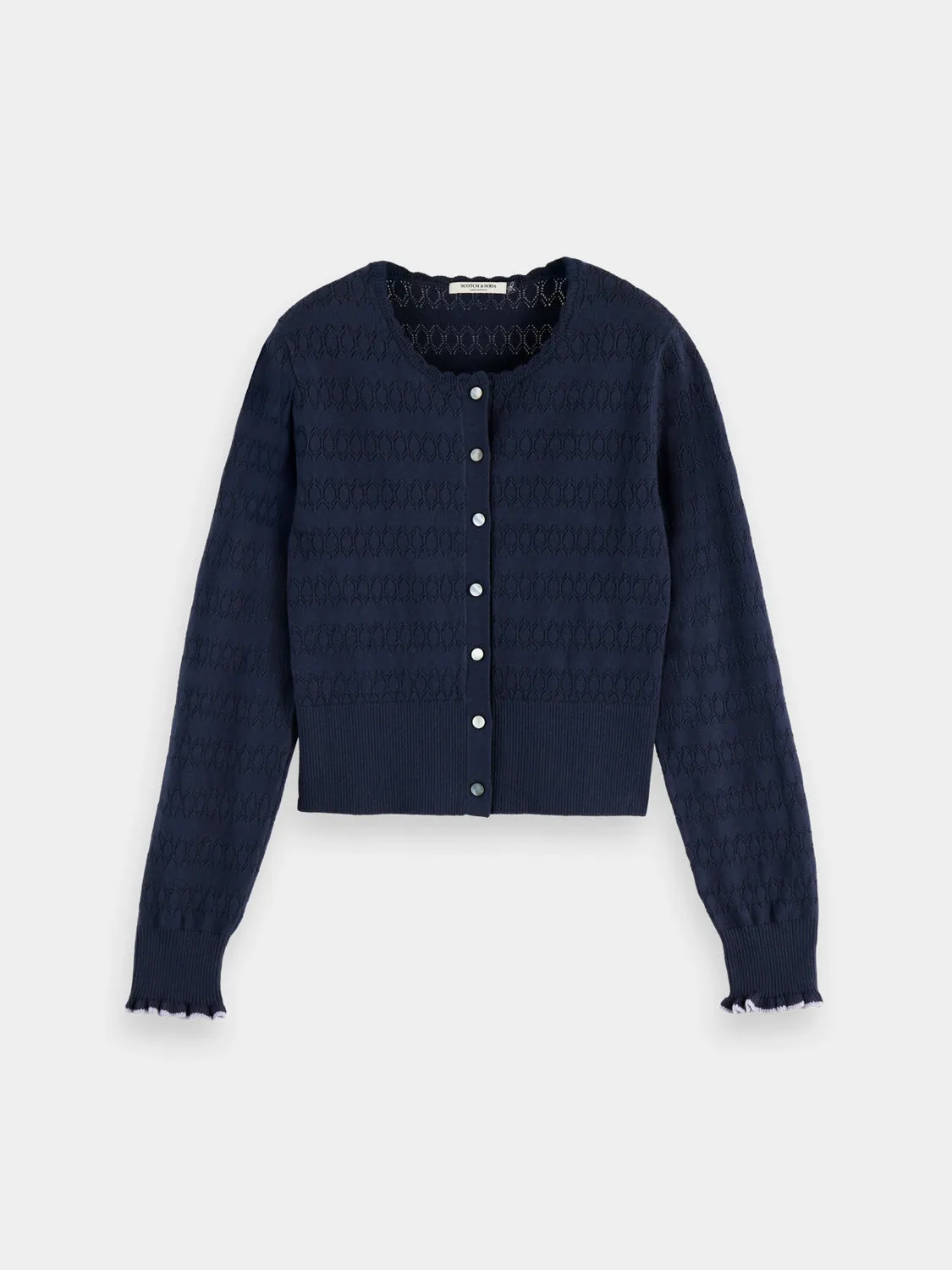 Pointelle knitted cardigan sold by Scotch & Soda product image thumbnail 2