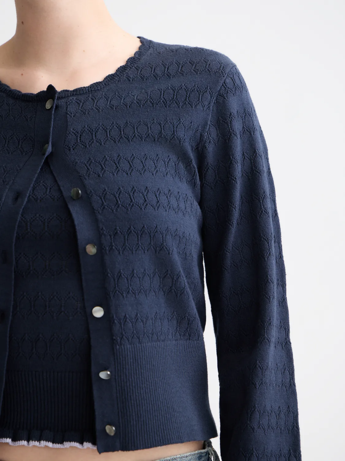 Pointelle knitted cardigan sold by Scotch & Soda product image thumbnail 5