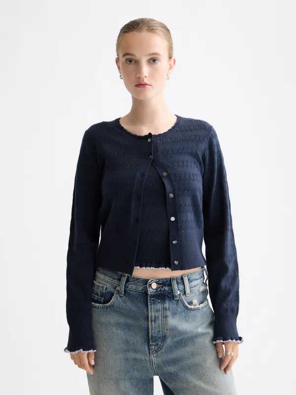 Pointelle knitted cardigan made by Scotch & Soda