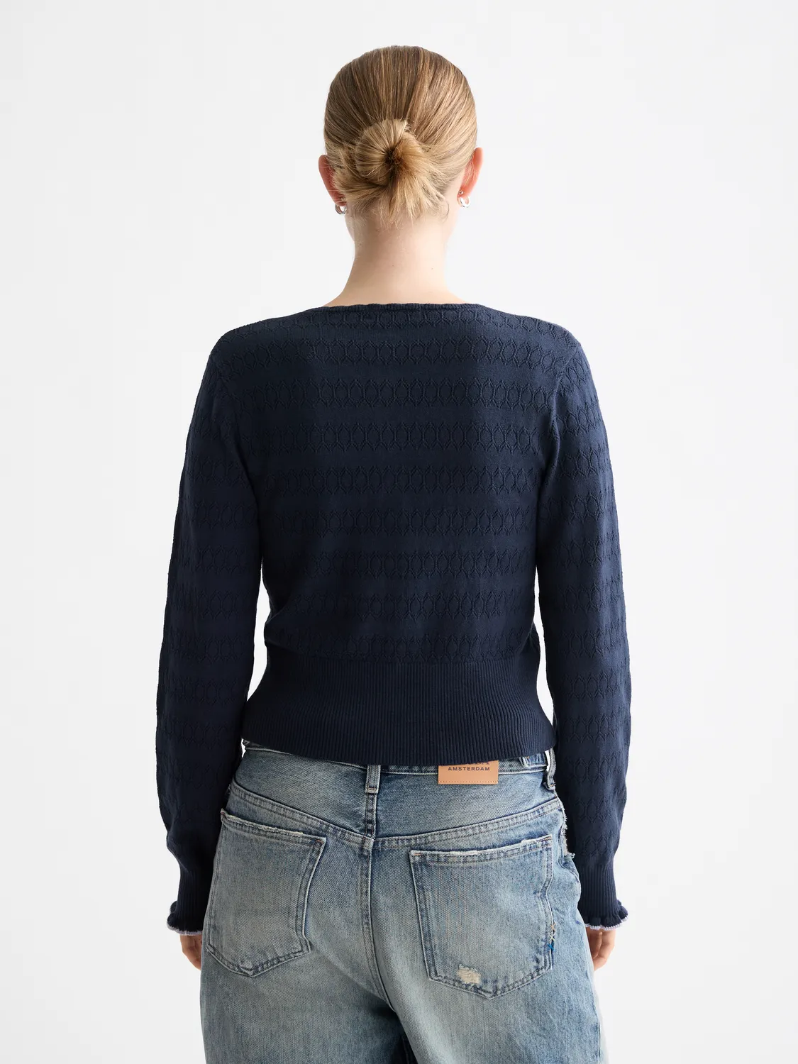 Pointelle knitted cardigan sold by Scotch & Soda product image thumbnail 3