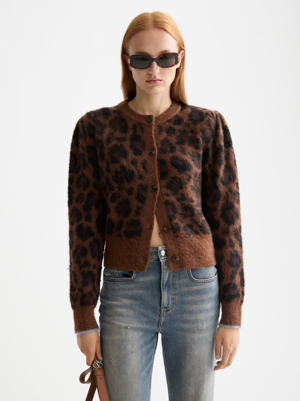 Fuzzy jacquard cardigan made by Scotch & Soda