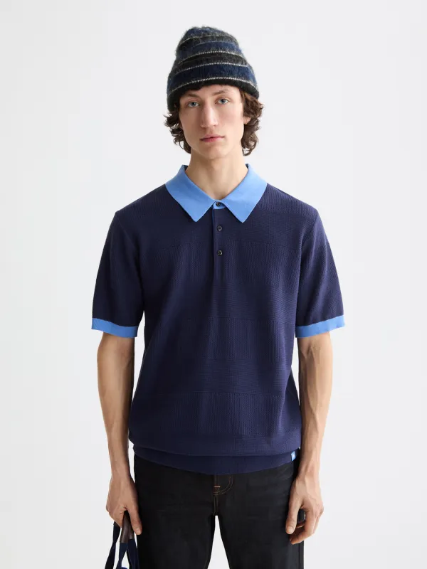 Knitted tonal polo made by Scotch & Soda