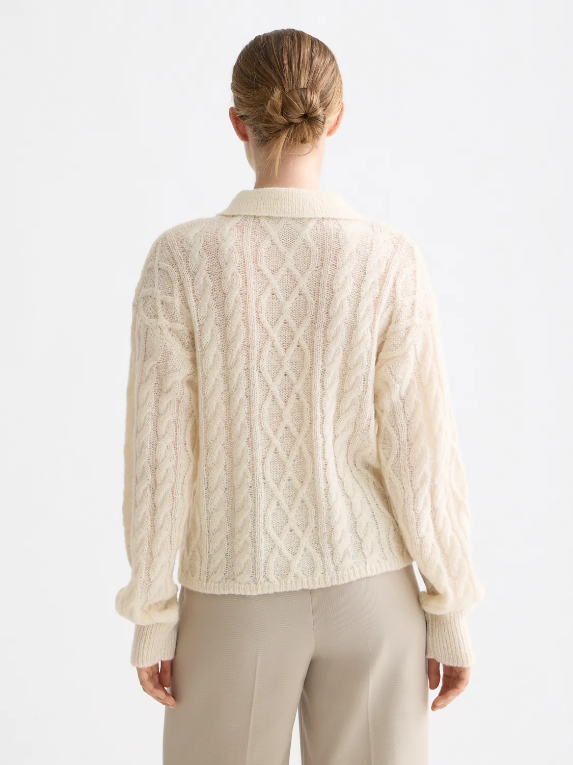 Cable stitch polo pullover sold by Scotch & Soda product image thumbnail 3