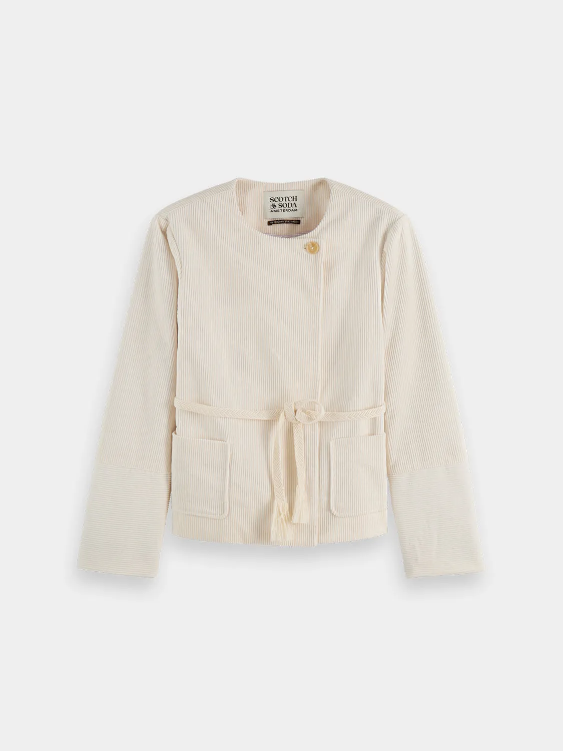 Belted collarless jacket sold by Scotch & Soda product image thumbnail 2