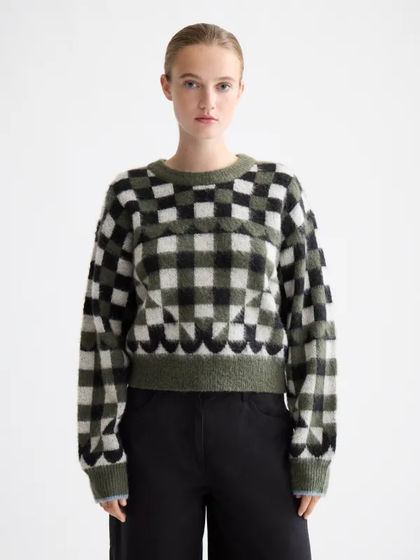 Fuzzy jacquard pullover made by Scotch & Soda