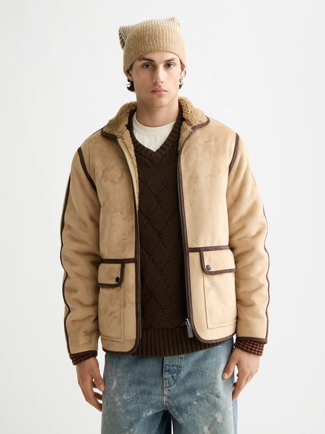 Faux shearling jacket sold by Scotch & Soda