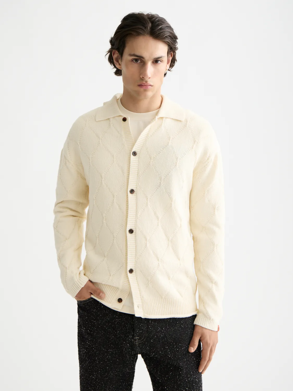 Knitted long-sleeved shirt sold by Scotch & Soda