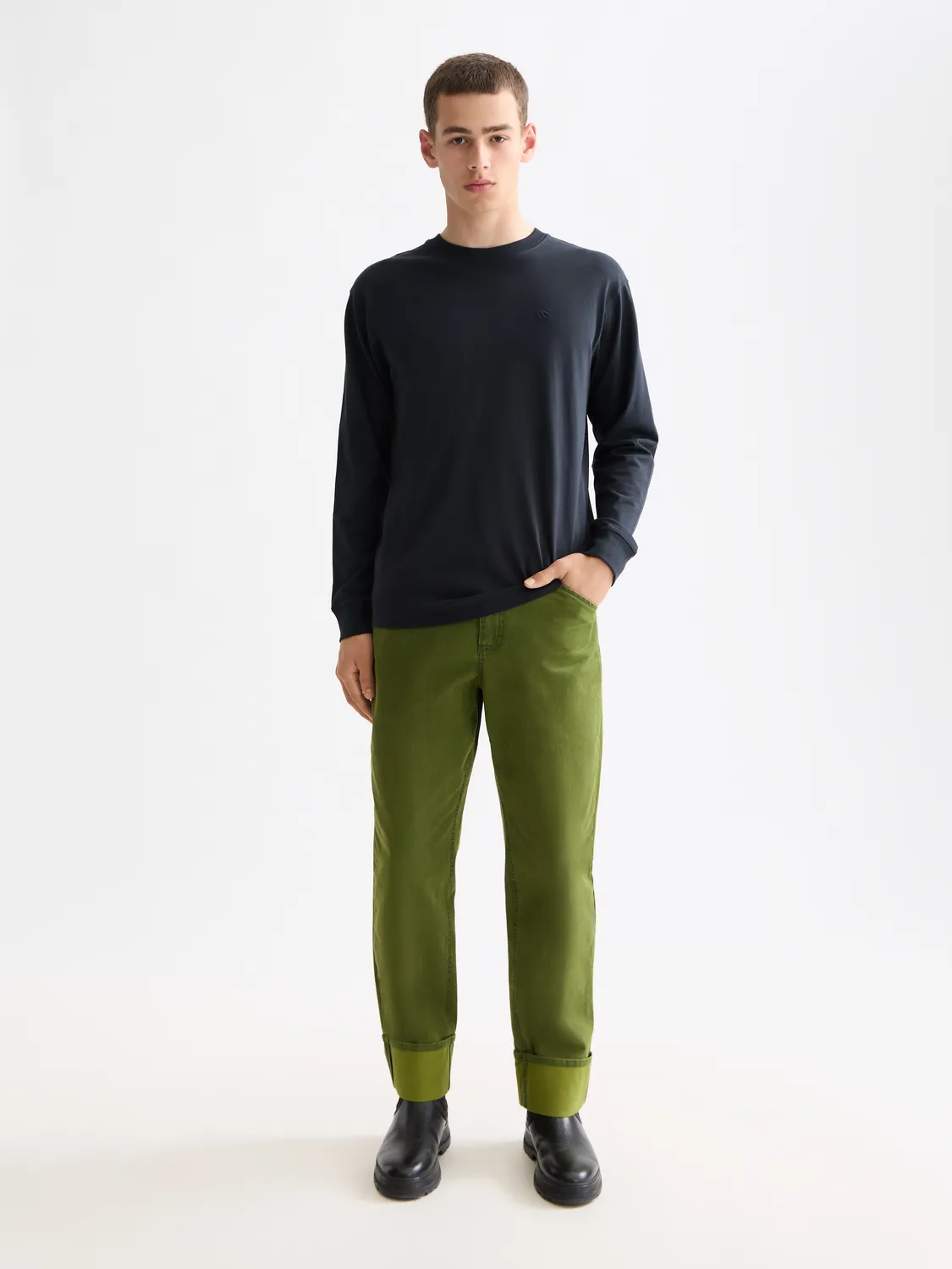 Logo long sleeved t-shirt sold by Scotch & Soda product image thumbnail 4