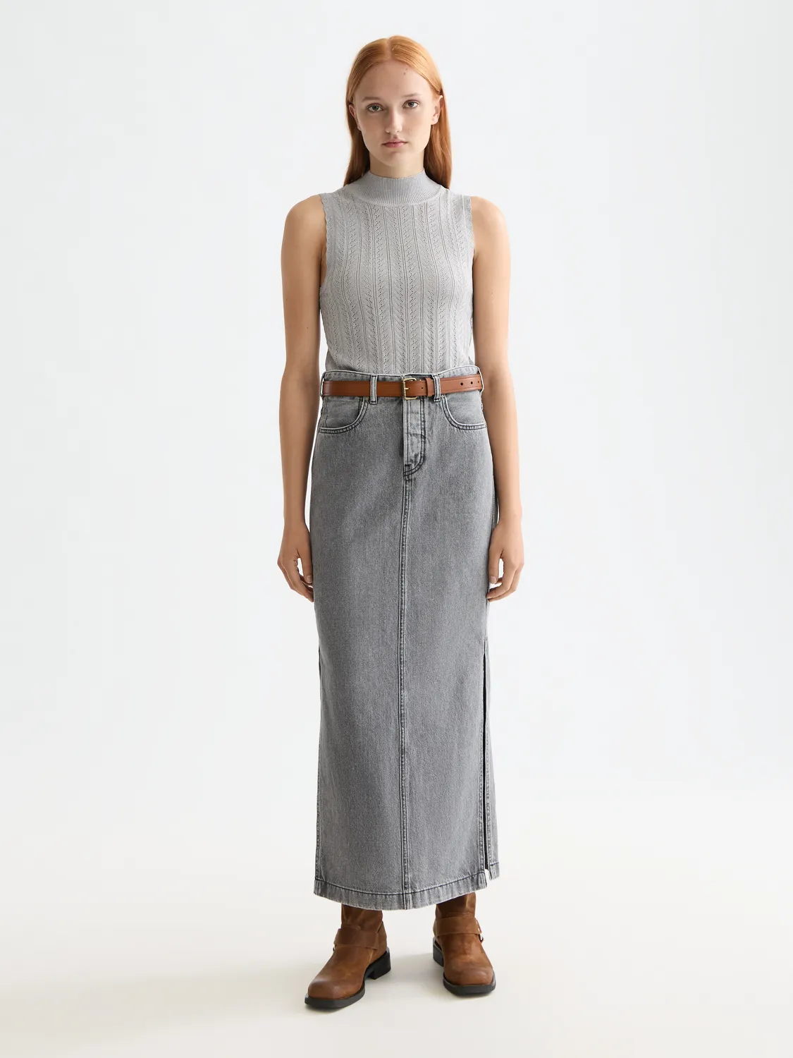 Denim maxi skirt sold by Scotch & Soda product image thumbnail 4