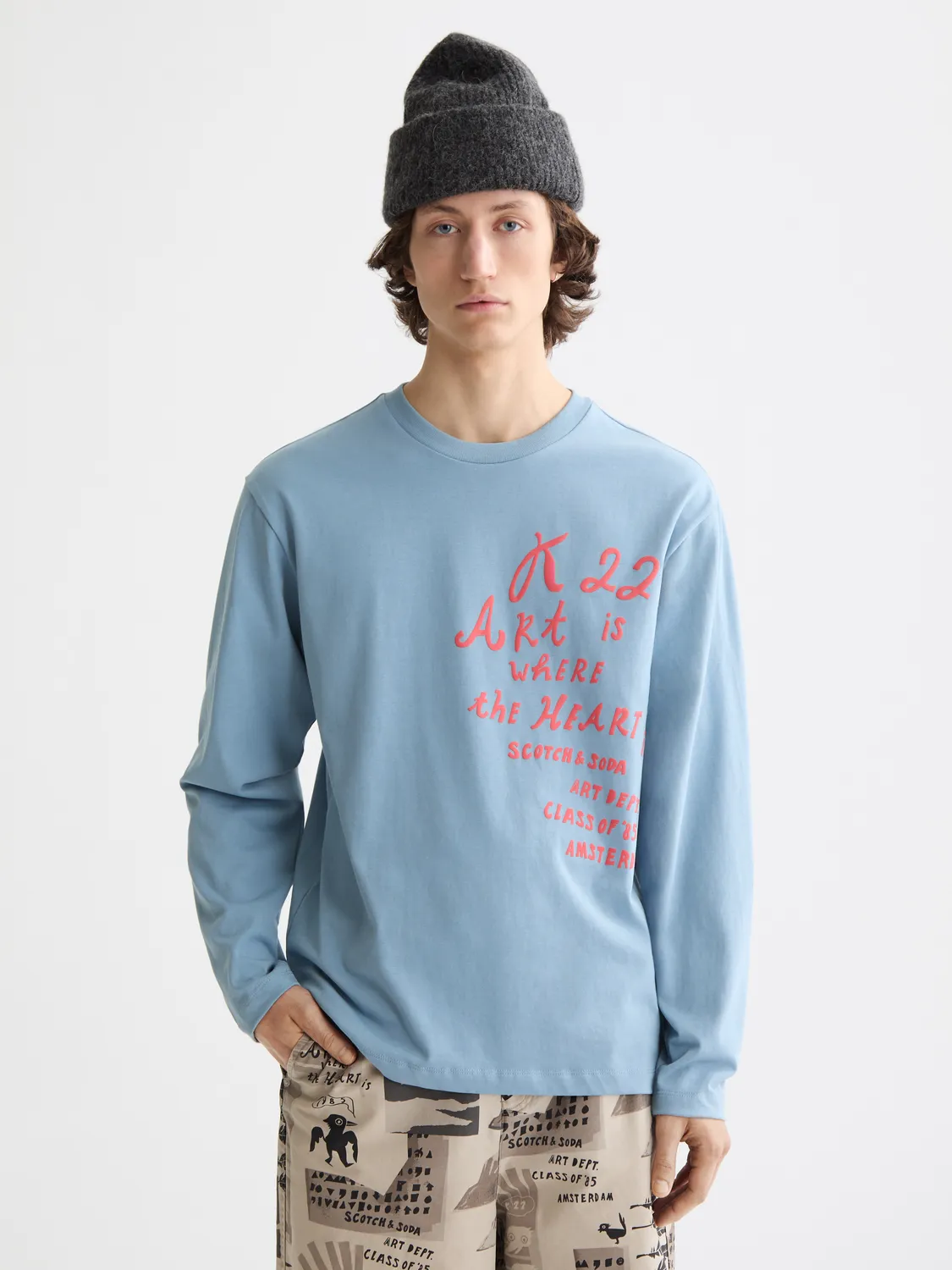 Long-sleeved artwork t-shirt sold by Scotch & Soda