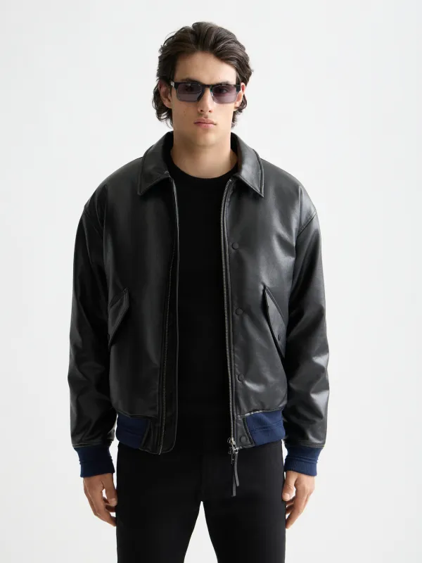 Faux leather puffer made by Scotch & Soda