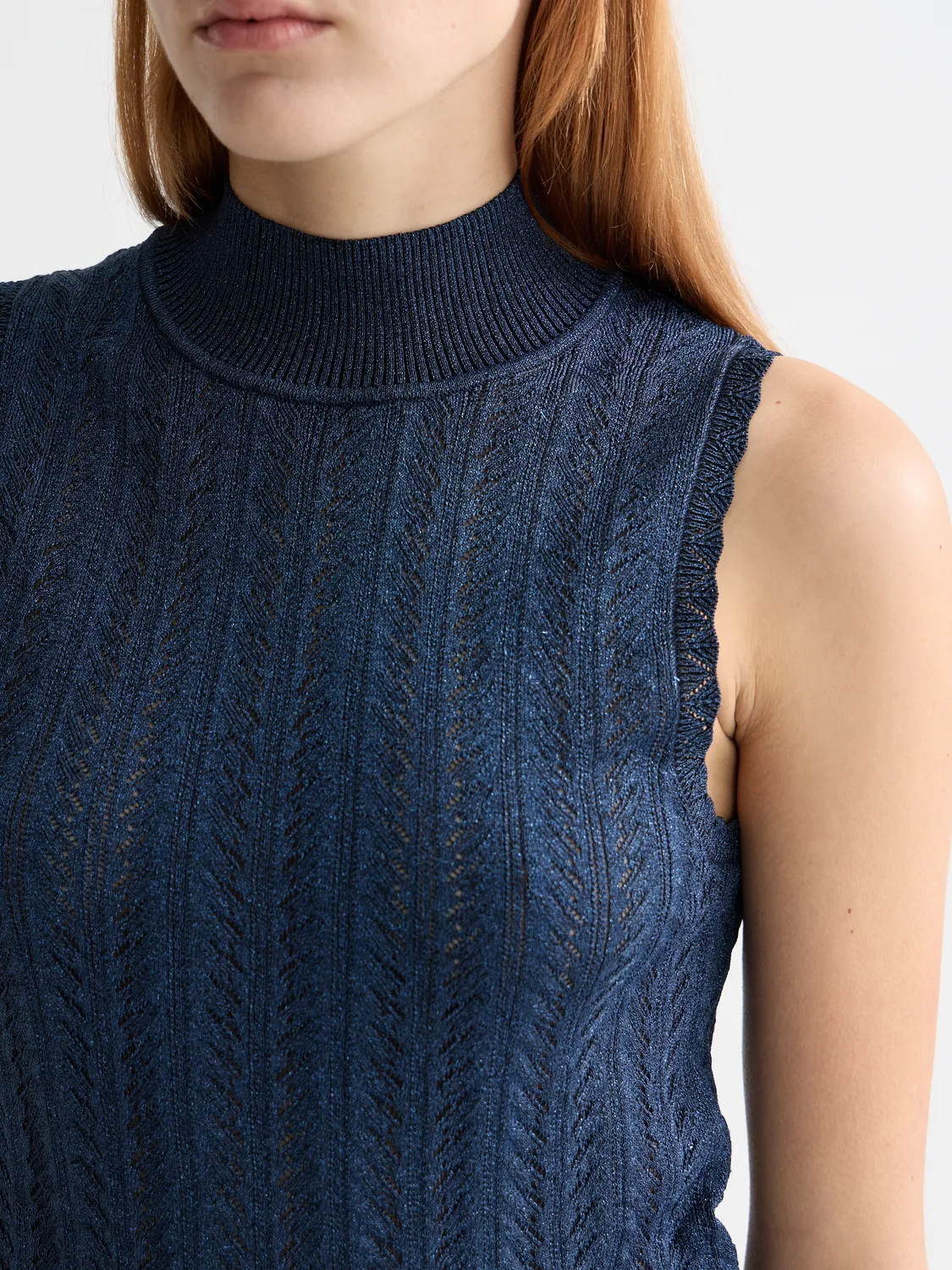 Metallic pointelle tank sold by Scotch & Soda product image thumbnail 5