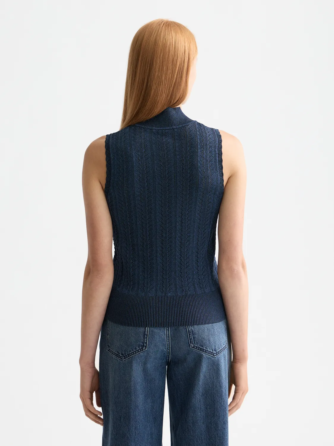 Metallic pointelle tank sold by Scotch & Soda product image thumbnail 3