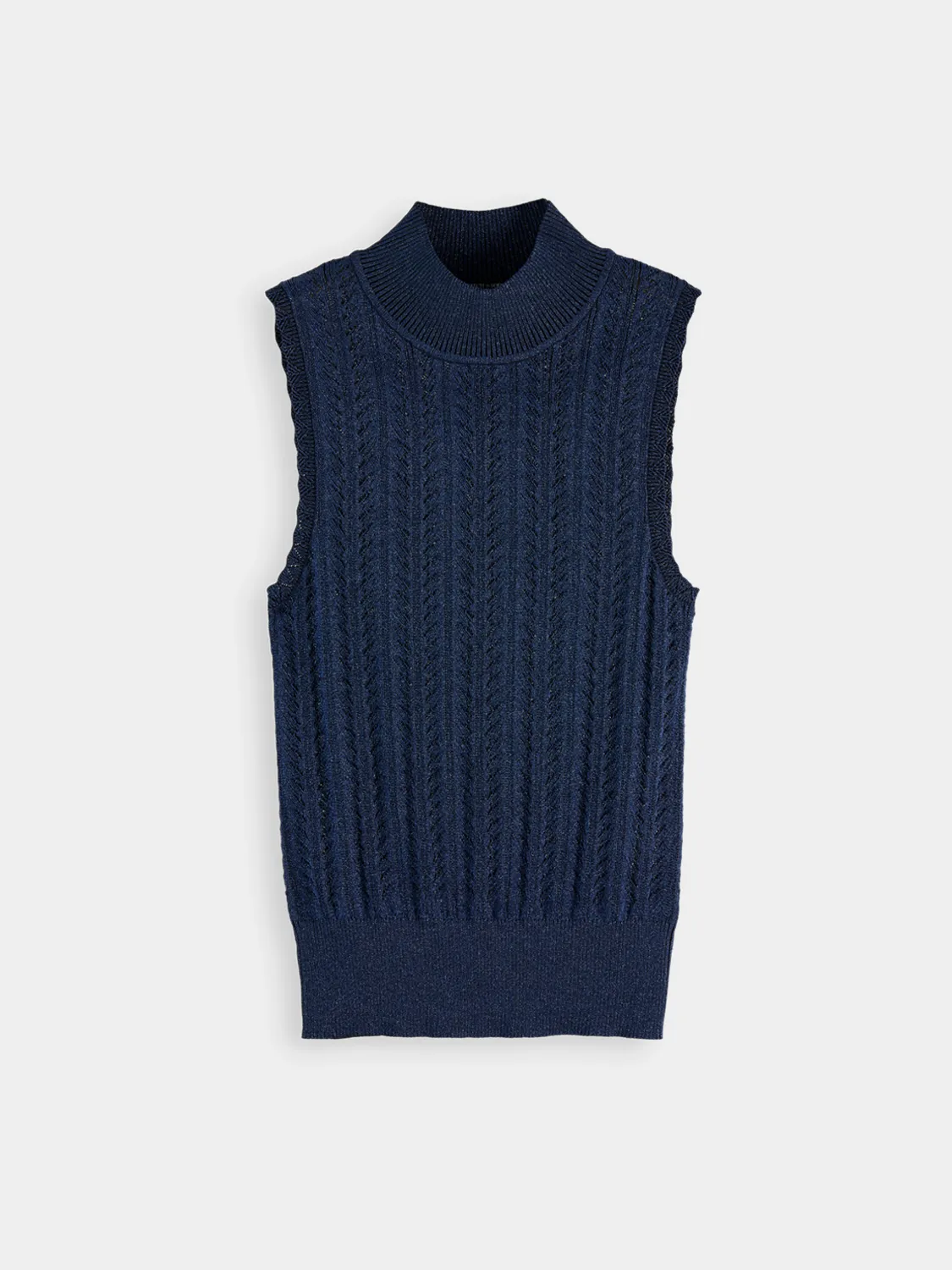 Metallic pointelle tank sold by Scotch & Soda product image thumbnail 2