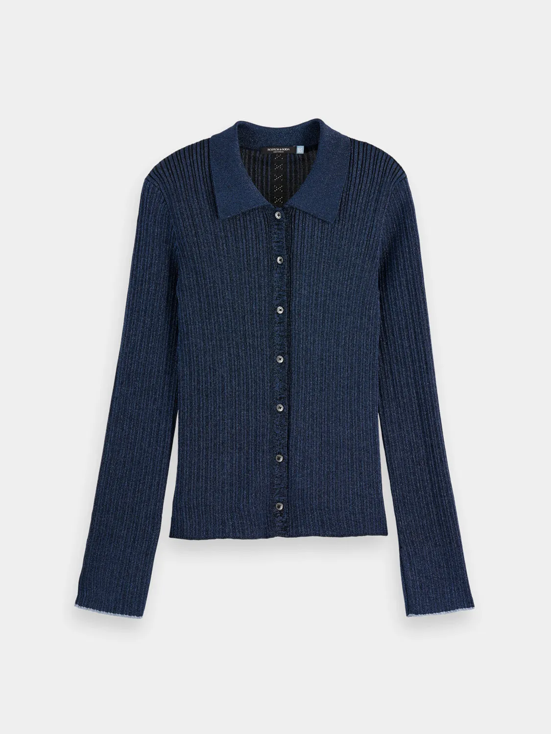 Metallic fitted button-up top sold by Scotch & Soda product image thumbnail 2
