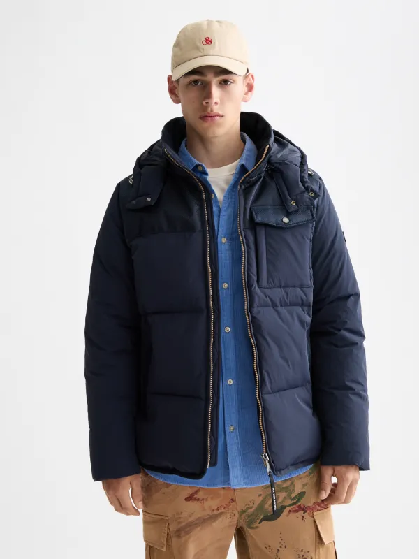 Hooded puffer jacket made by Scotch & Soda