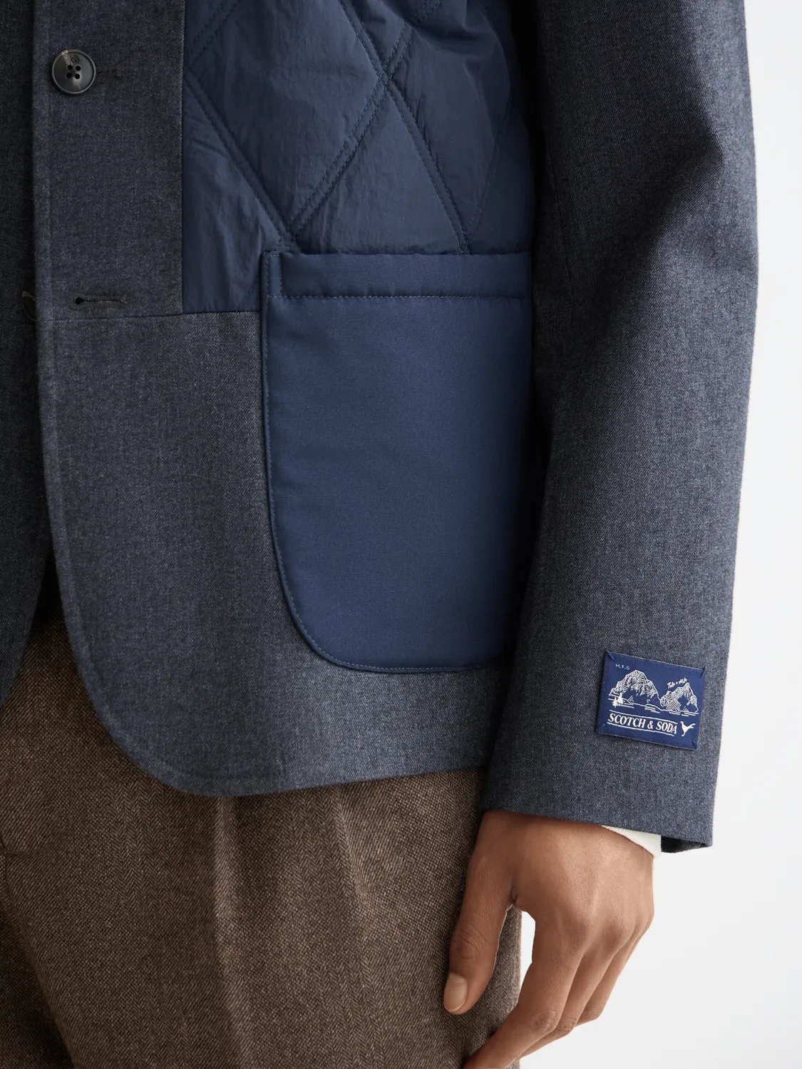 Colourblock padded blazer sold by Scotch & Soda product image thumbnail 5