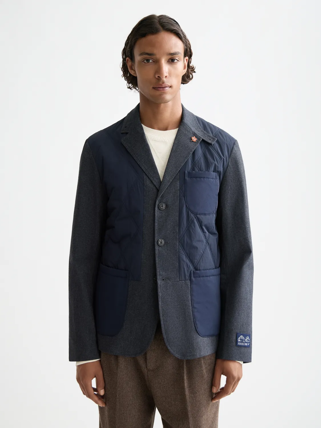 Colourblock padded blazer sold by Scotch & Soda