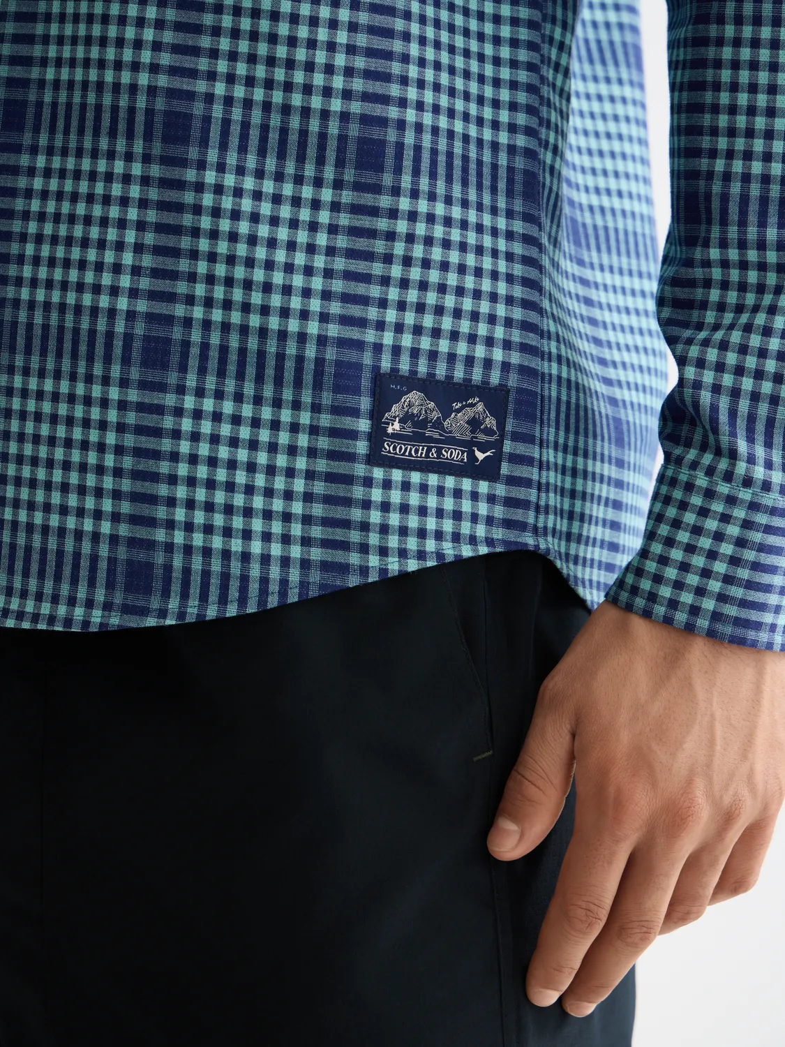 Shadow check double face shirt sold by Scotch & Soda product image thumbnail 5