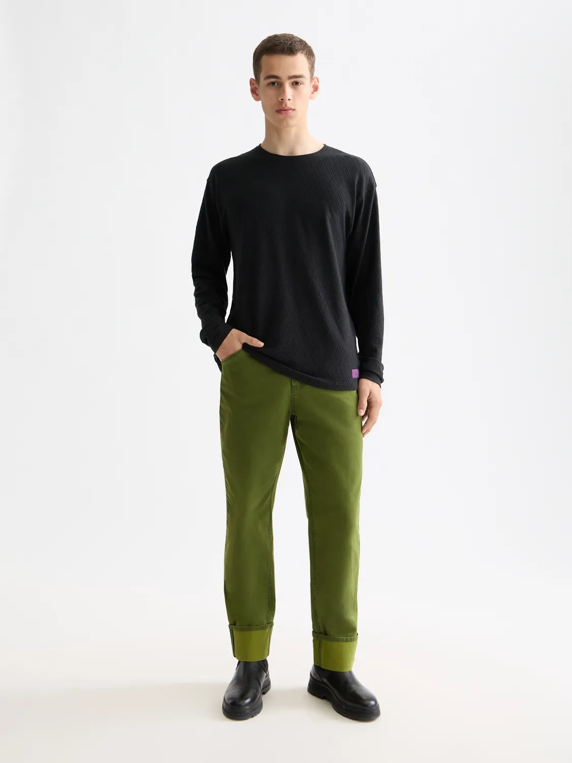 Jacquard long-sleeved t-shirt sold by Scotch & Soda product image thumbnail 4