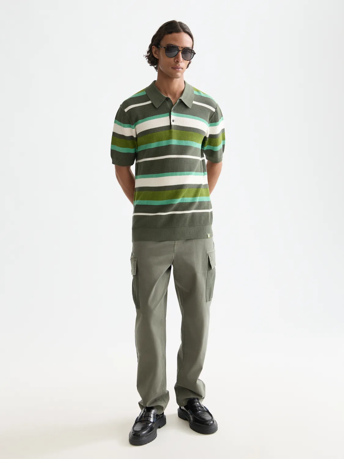 Knitted striped polo sold by Scotch & Soda product image thumbnail 4