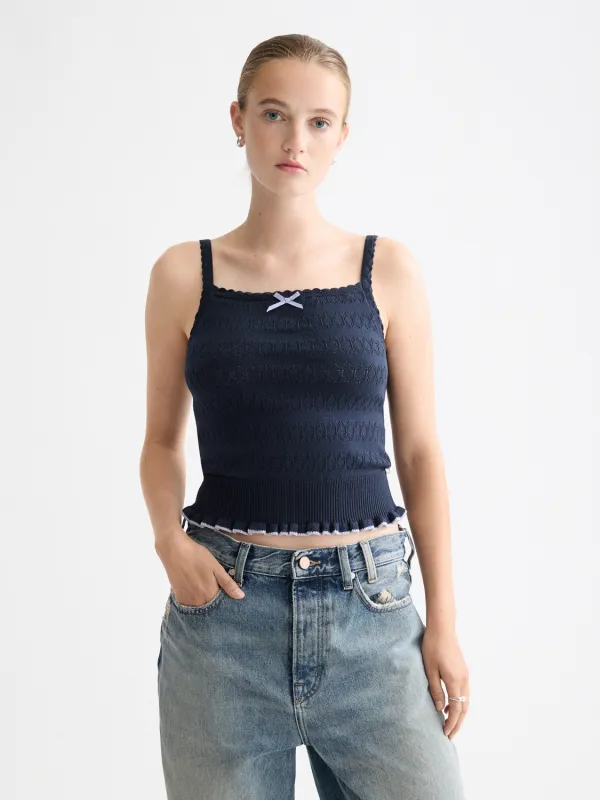 Pointelle knitted tank made by Scotch & Soda