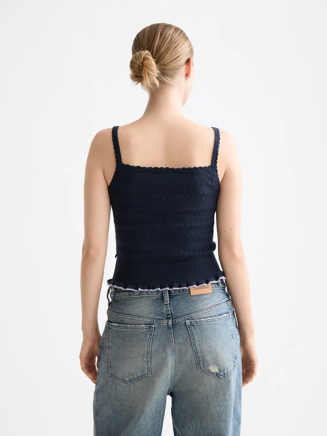 Pointelle knitted tank sold by Scotch & Soda product image thumbnail 3