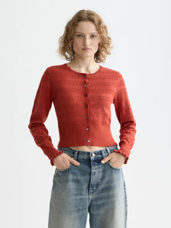 Pointelle knitted cardigan made by Scotch & Soda