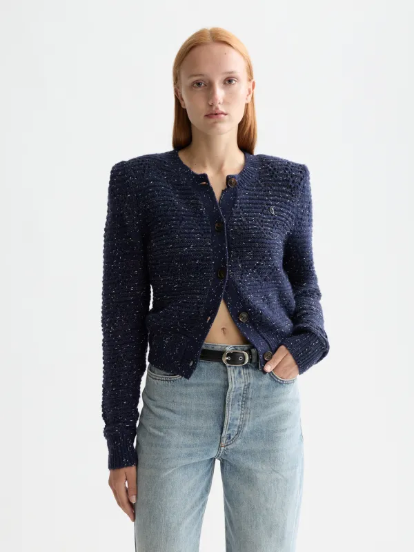 Metallic crewneck cardigan made by Scotch & Soda