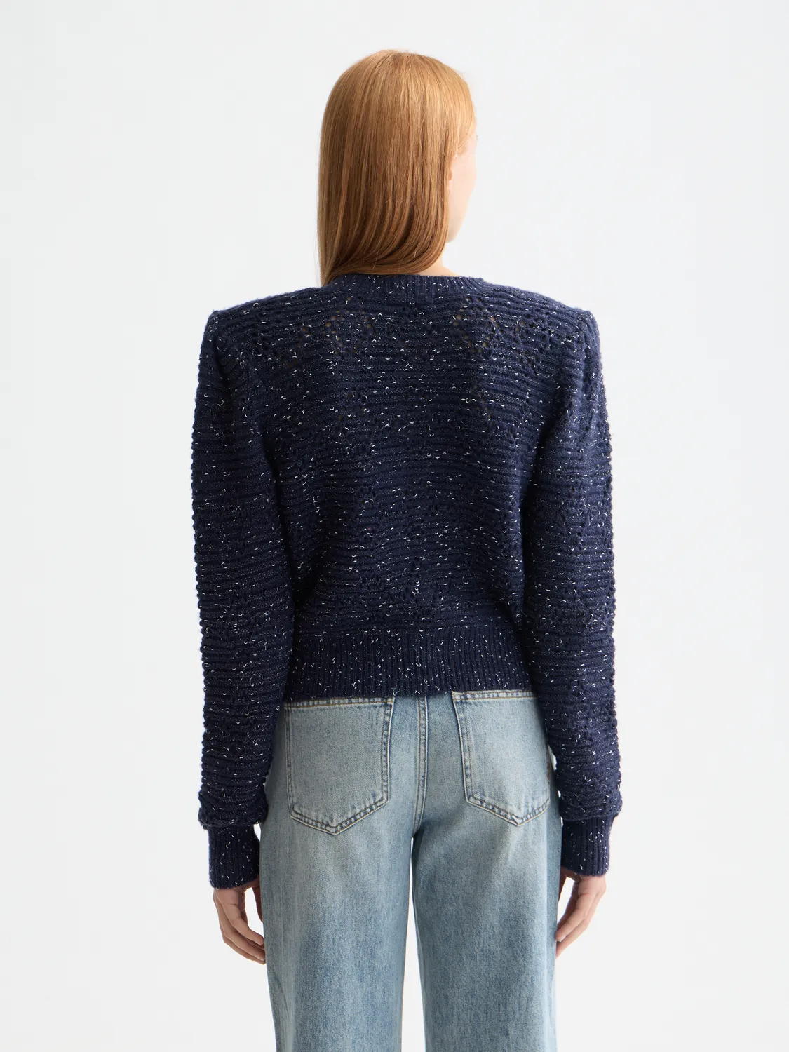 Metallic crewneck cardigan sold by Scotch & Soda product image thumbnail 3
