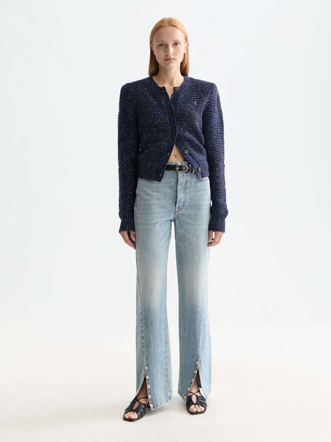 Metallic crewneck cardigan sold by Scotch & Soda product image thumbnail 4